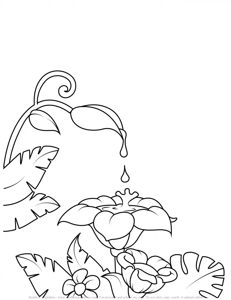 SPRING FLOWER GARDEN COLORING PAGES FOR CHILDREN PRINTABLE