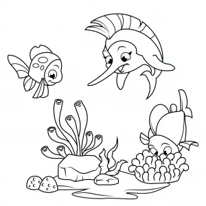 UNDER THE SEA SHARK WHALE COLORING PAGES FOR KIDS PRINTABLE ACTIVITY