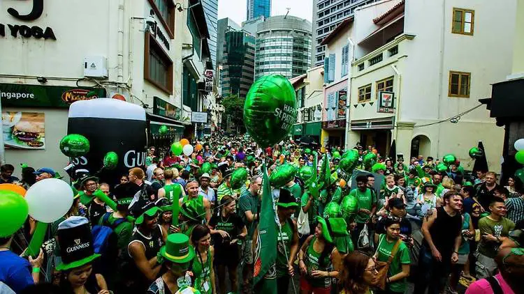 Saint Patrick's Day celebration in Singapore