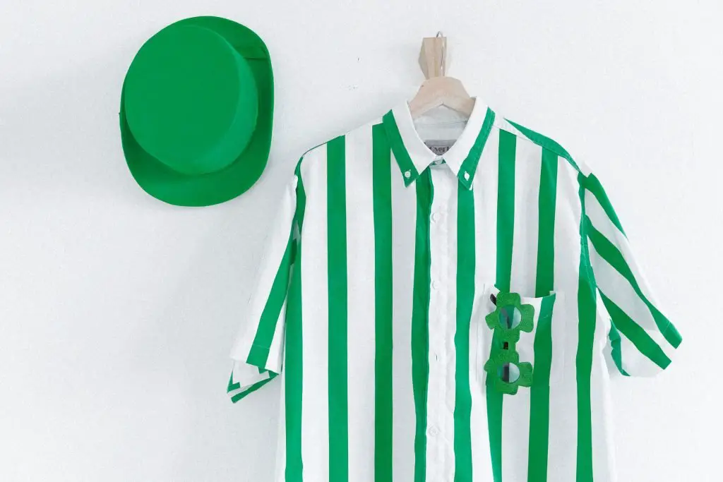 saint patrick-themed polo and hat