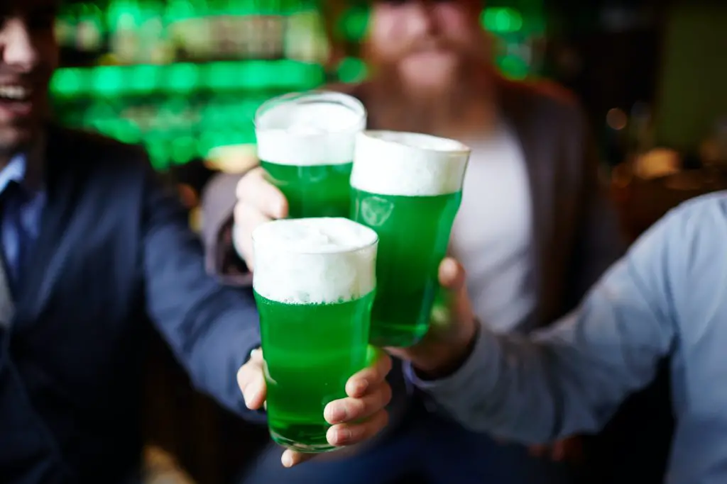 green-colored Saint Patrick beer