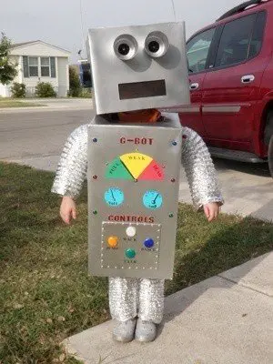 Metallic Robot Halloween Costume 