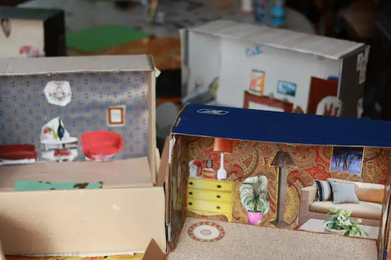 DIY shoebox dollhouse