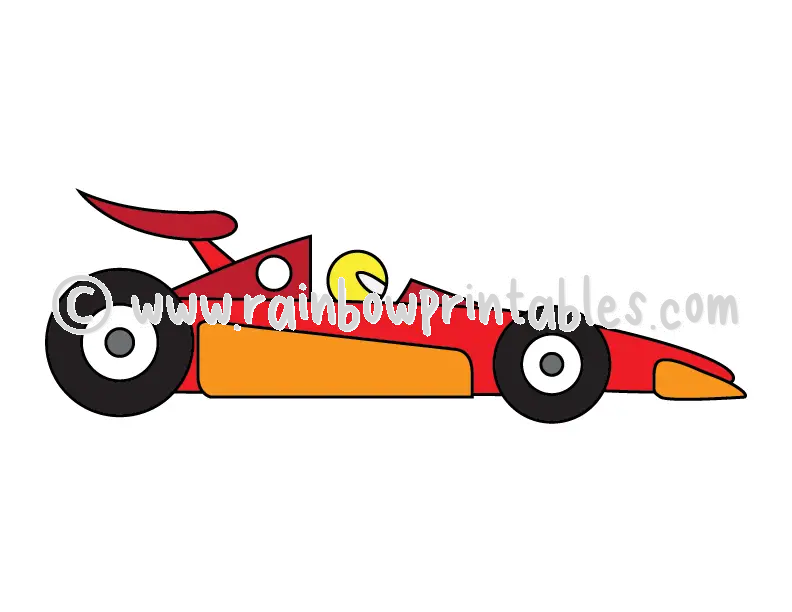 How To Draw a Race Car Easy Cartoon Doodle Lesson for Kids Rainbow