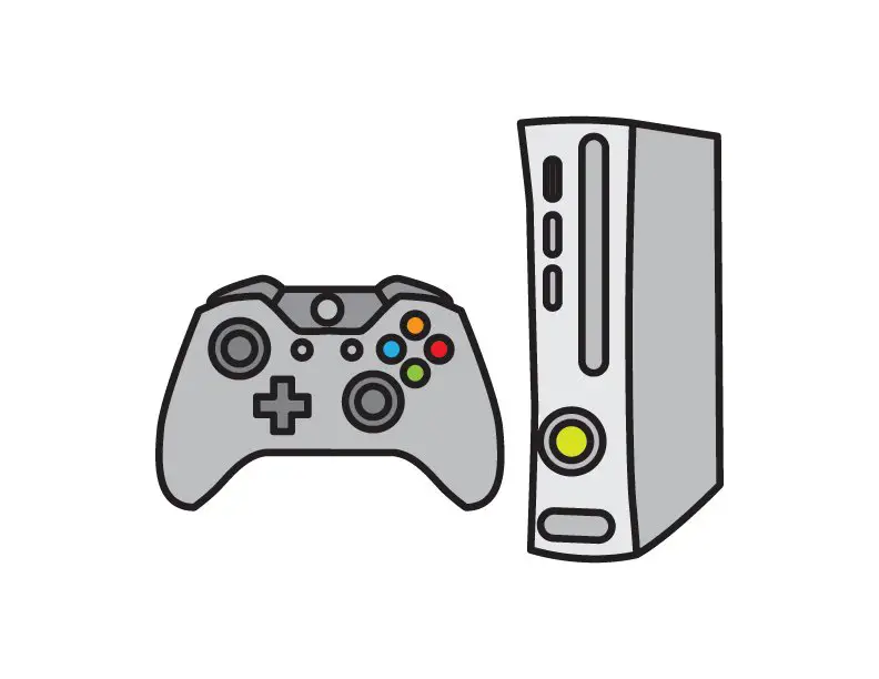Cute Cartoon XBOX VIDEO GAME Doodle Drawing