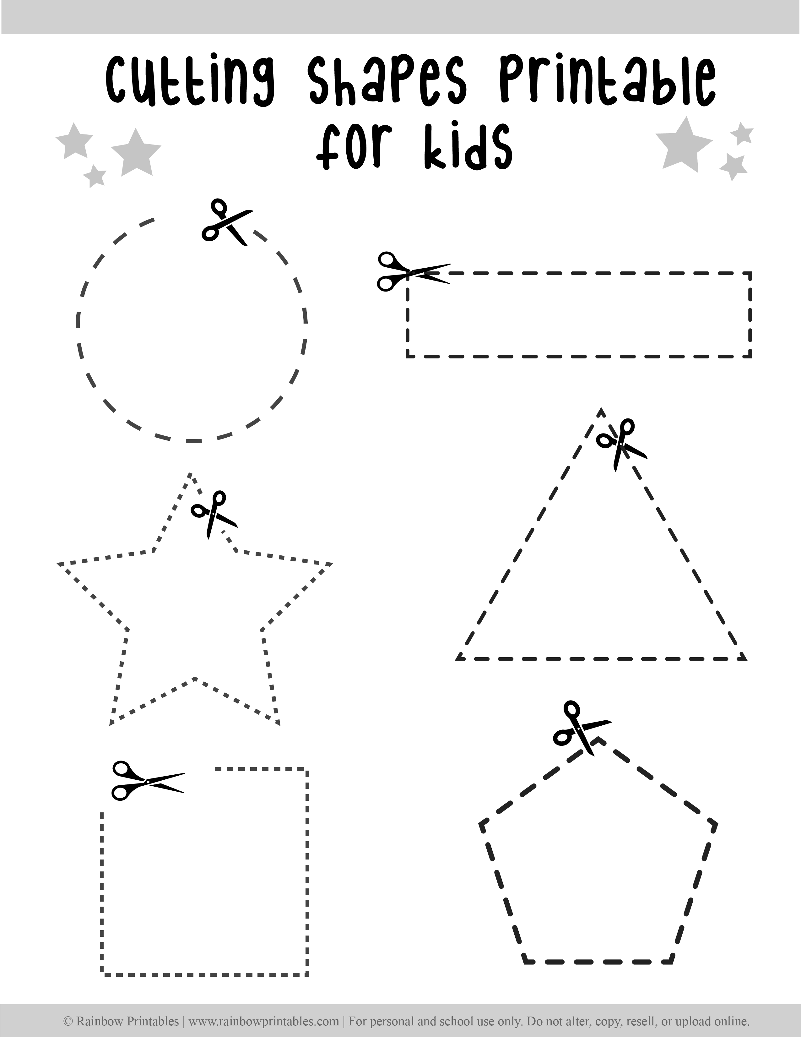 Free Printable Cutting Practice Worksheets