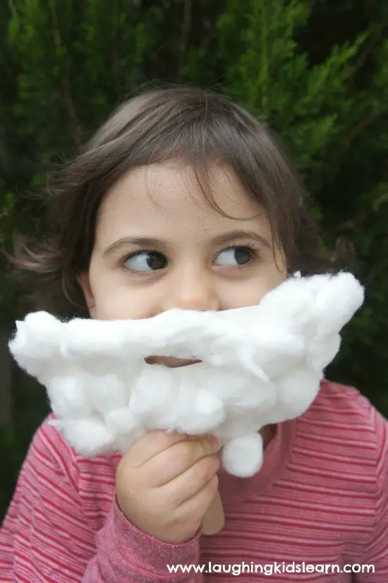 Soft Cottony Santa Beard Mask