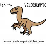 How To Draw an Easy Cartoon Velociraptor For Kids - Step By Step Guide