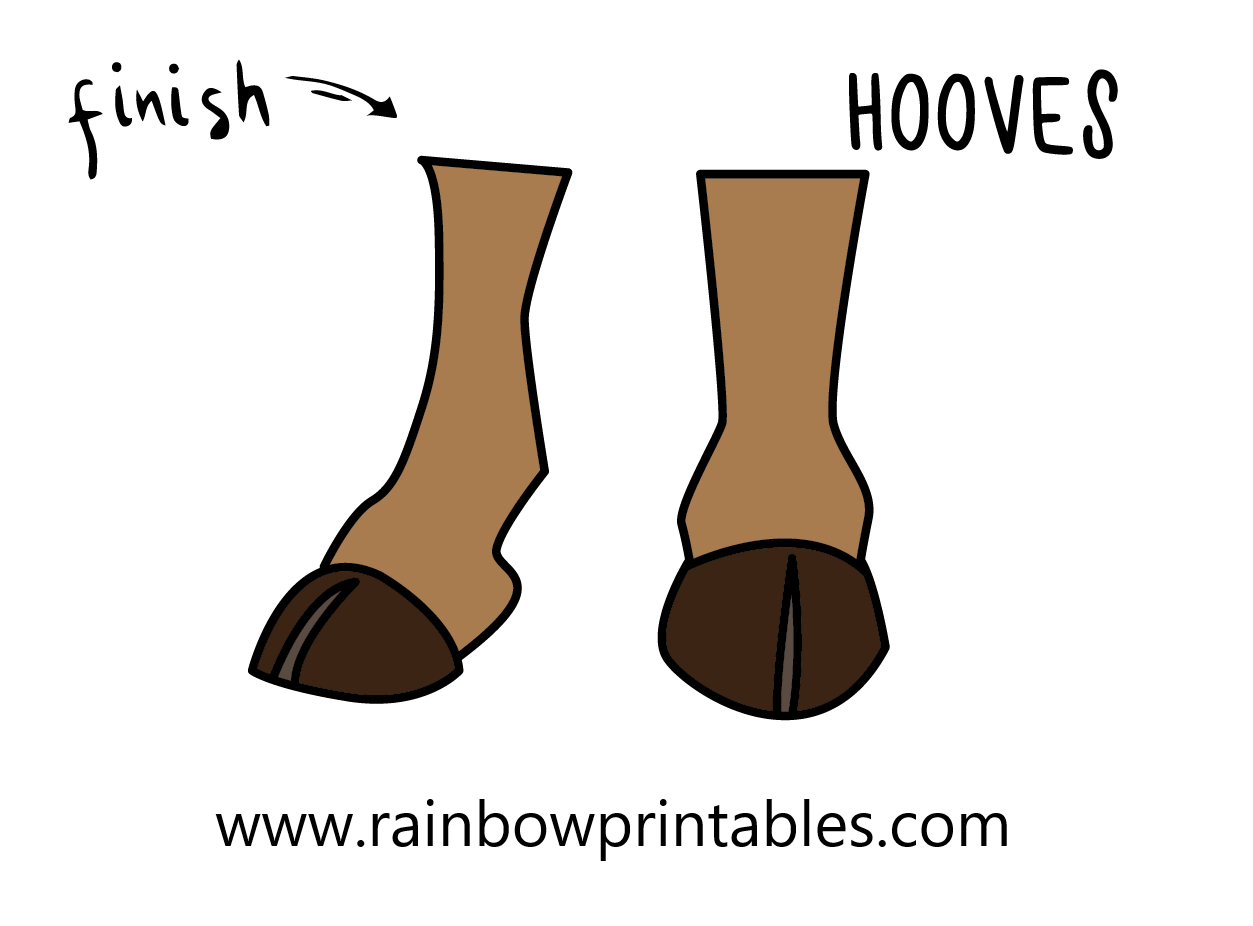 HOW TO DRAW ANIMAL HOOVES LEGS COW CAMEL HORSE FEET ILLUSTRATION STEP BY STEP EASY SIMPLE FOR KIDS