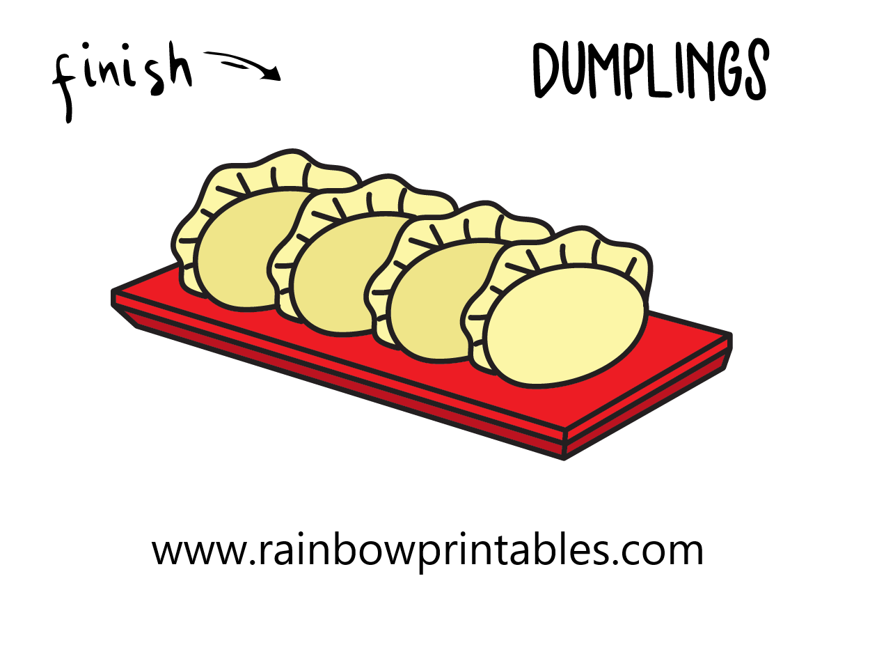 How To Draw Dumplings Rainbow Printables