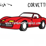 How To Draw a Corvette (Classic Car) - Easy and Simple for Small Children