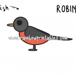 How To Draw a SUPER SIMPLE Cute Cartoon Robin (Bird) For Young Kids
