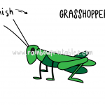 How To Draw a Grasshopper (Insect) - Easy Drawing Guide for Kids