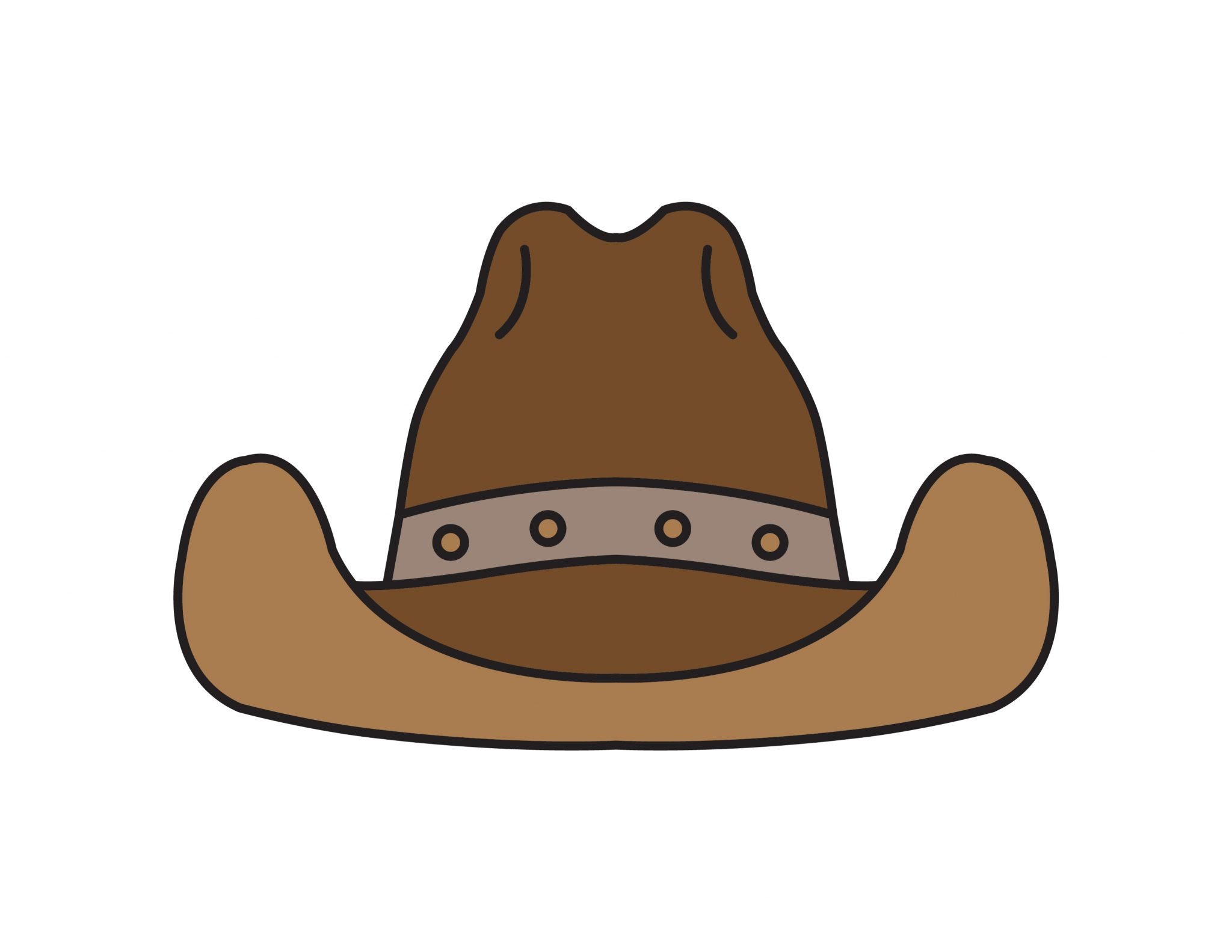 How To Draw a Gallon Cowboy Hat (Simple Steps Cartoon Tutorial for Kids ...