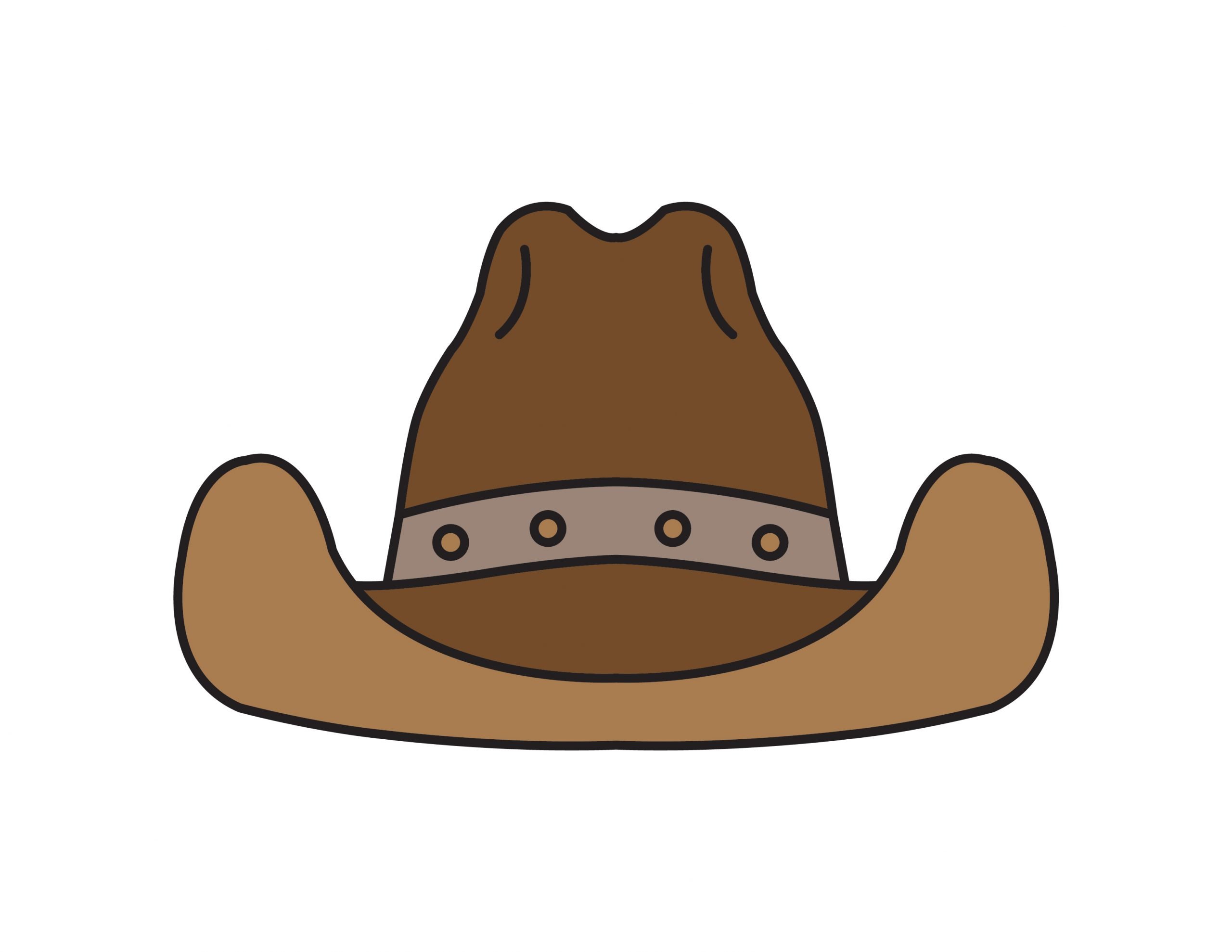 How To Draw a Gallon Cowboy Hat (Simple Steps Cartoon Tutorial for Kids