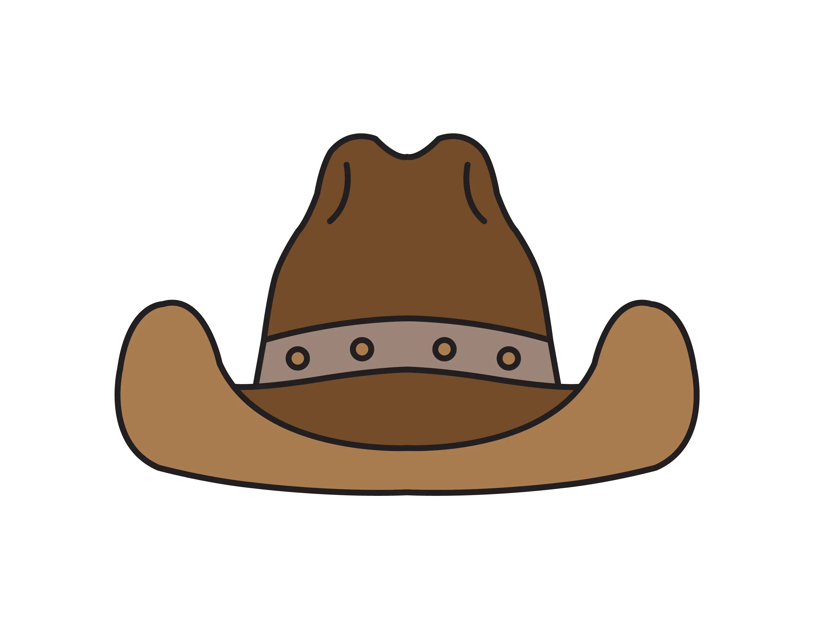 How To Draw COWBOY HAT Step By Step For Kids Easy Illustration Doodle Drawing GUIDE