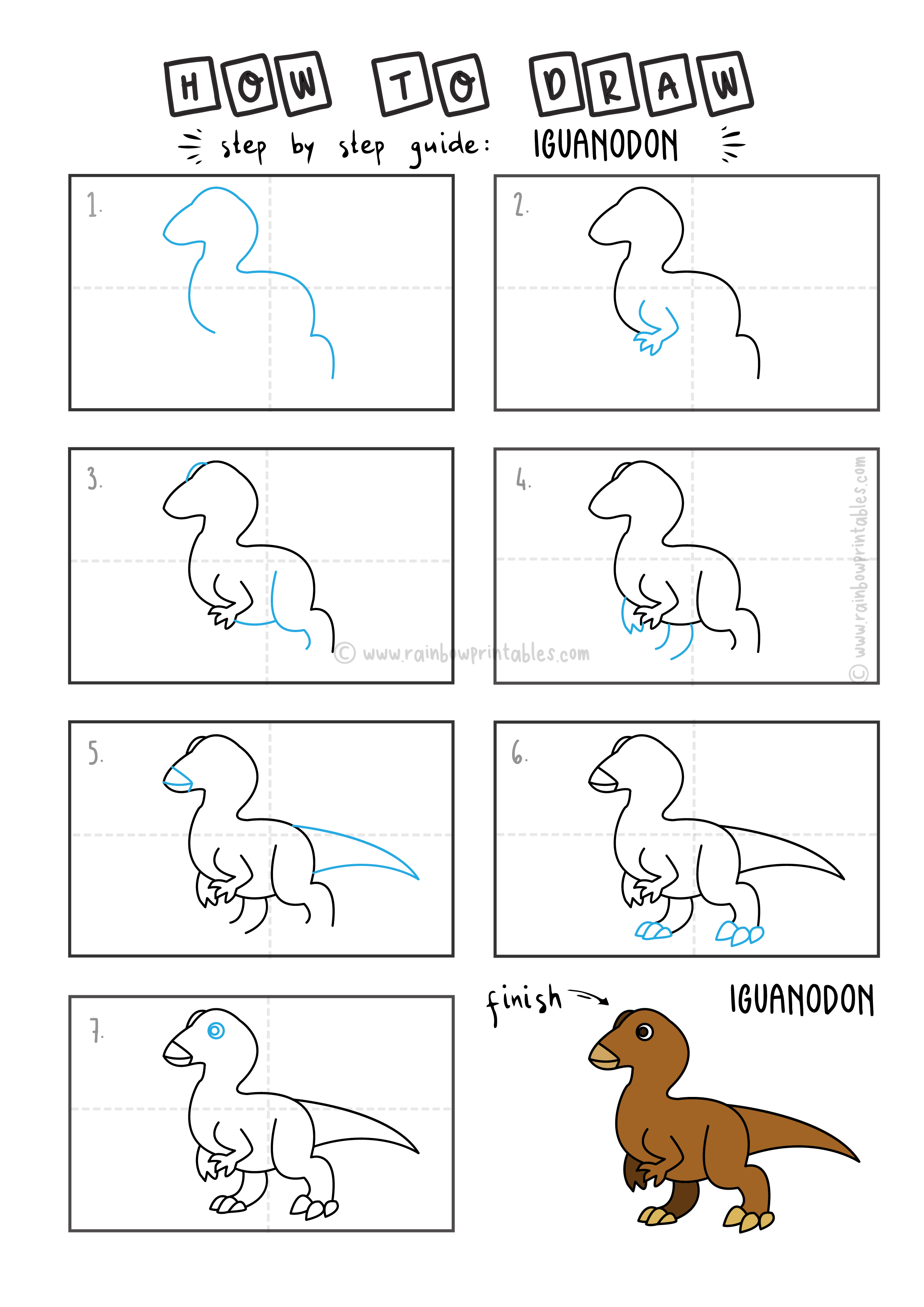 How to Draw a Long Neck Dinosaur Wiggins Busbashem