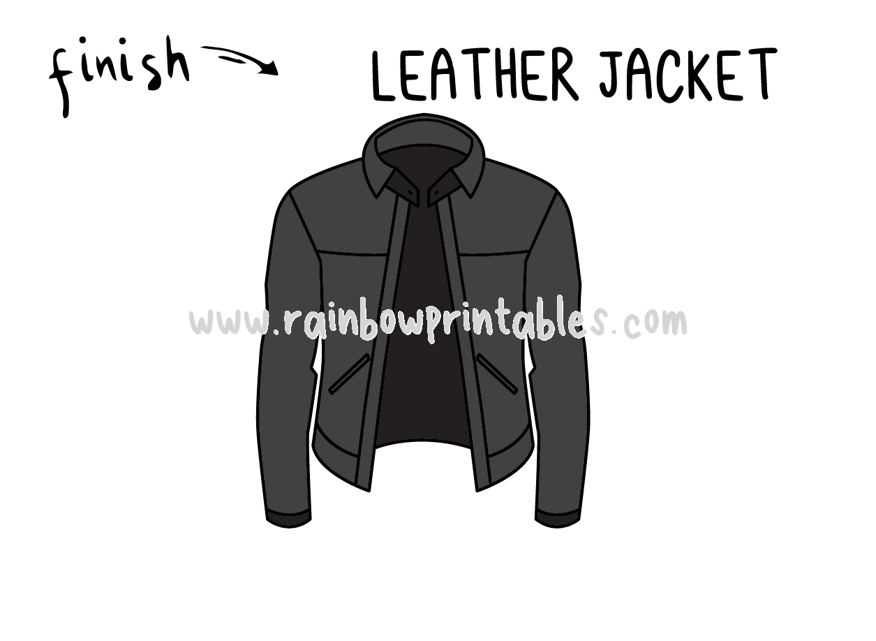 How To Draw a Cool Leather Jacket (Motorcycle Jacket) Art Tutorial for