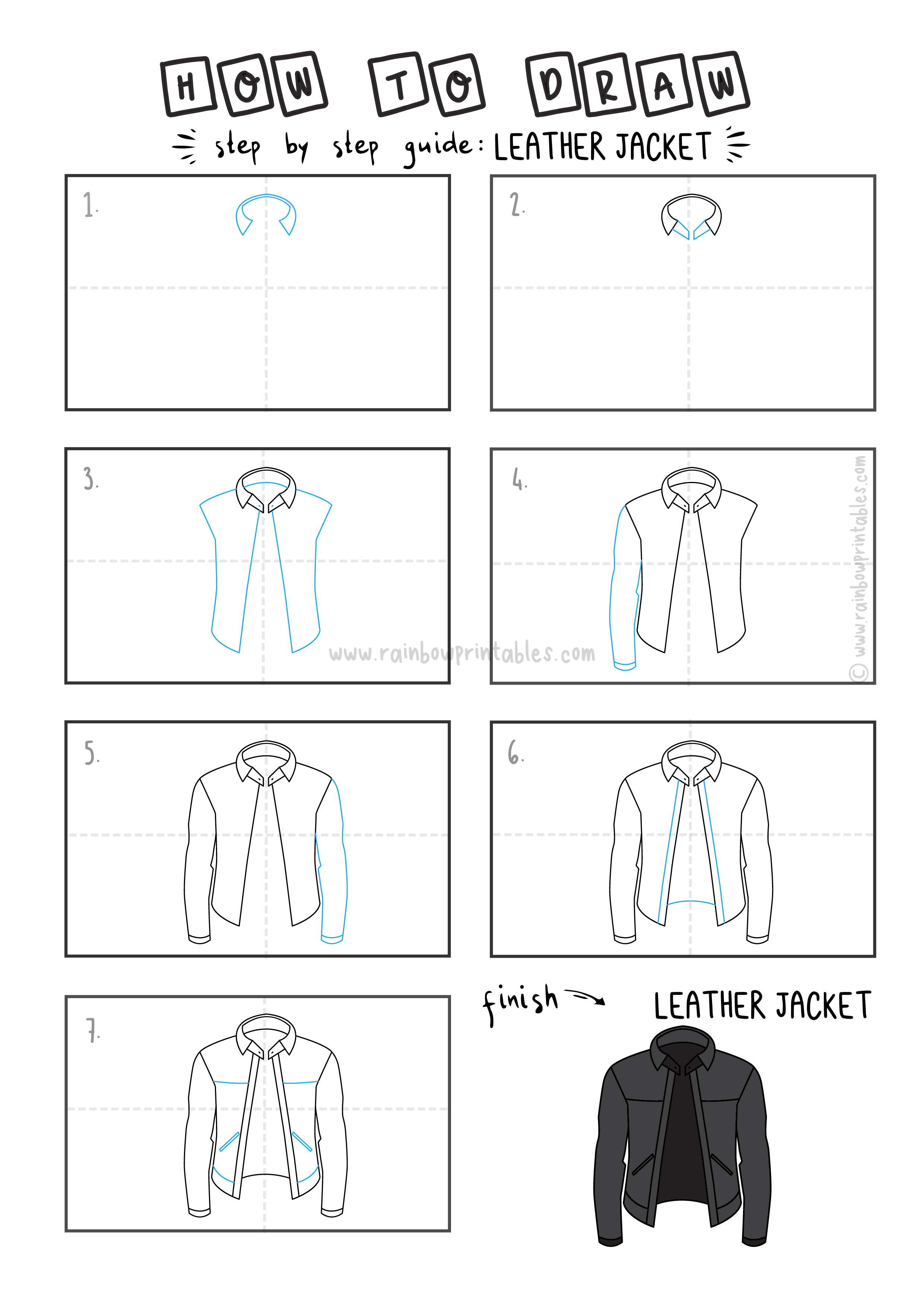 How To Draw A Jacket Really Easy Drawing Tutorial Drawing Tutorial Easy ...