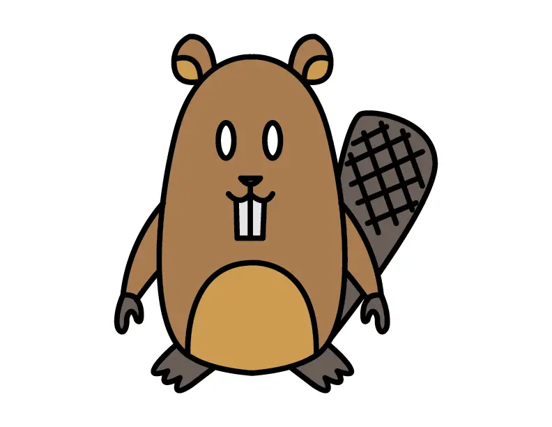 How To Draw a Cartoon Beaver