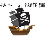 How To Draw a Pirate Ship (Easy, Simple Step By Step for Kids)