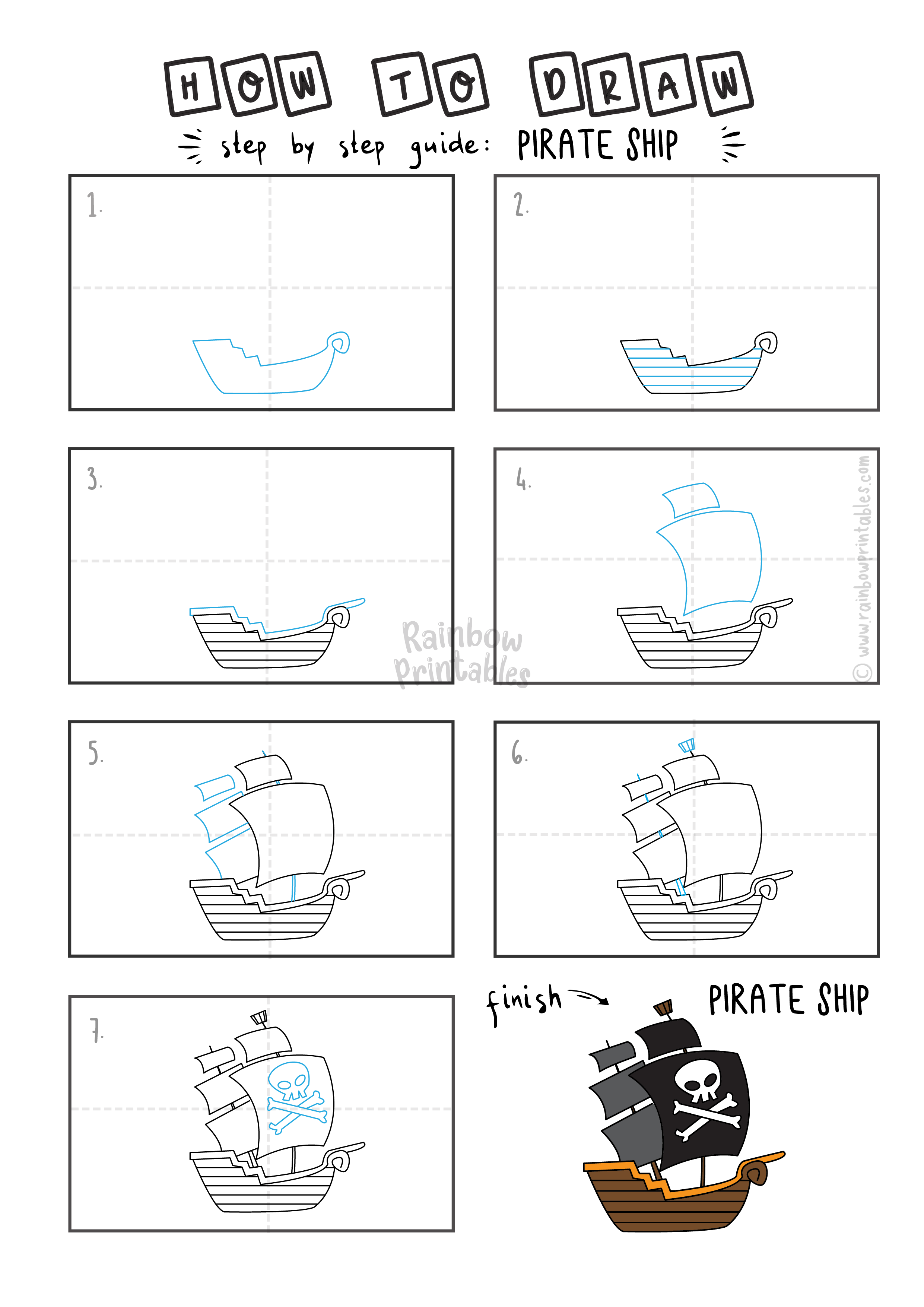 How to Draw a Boat - HelloArtsy