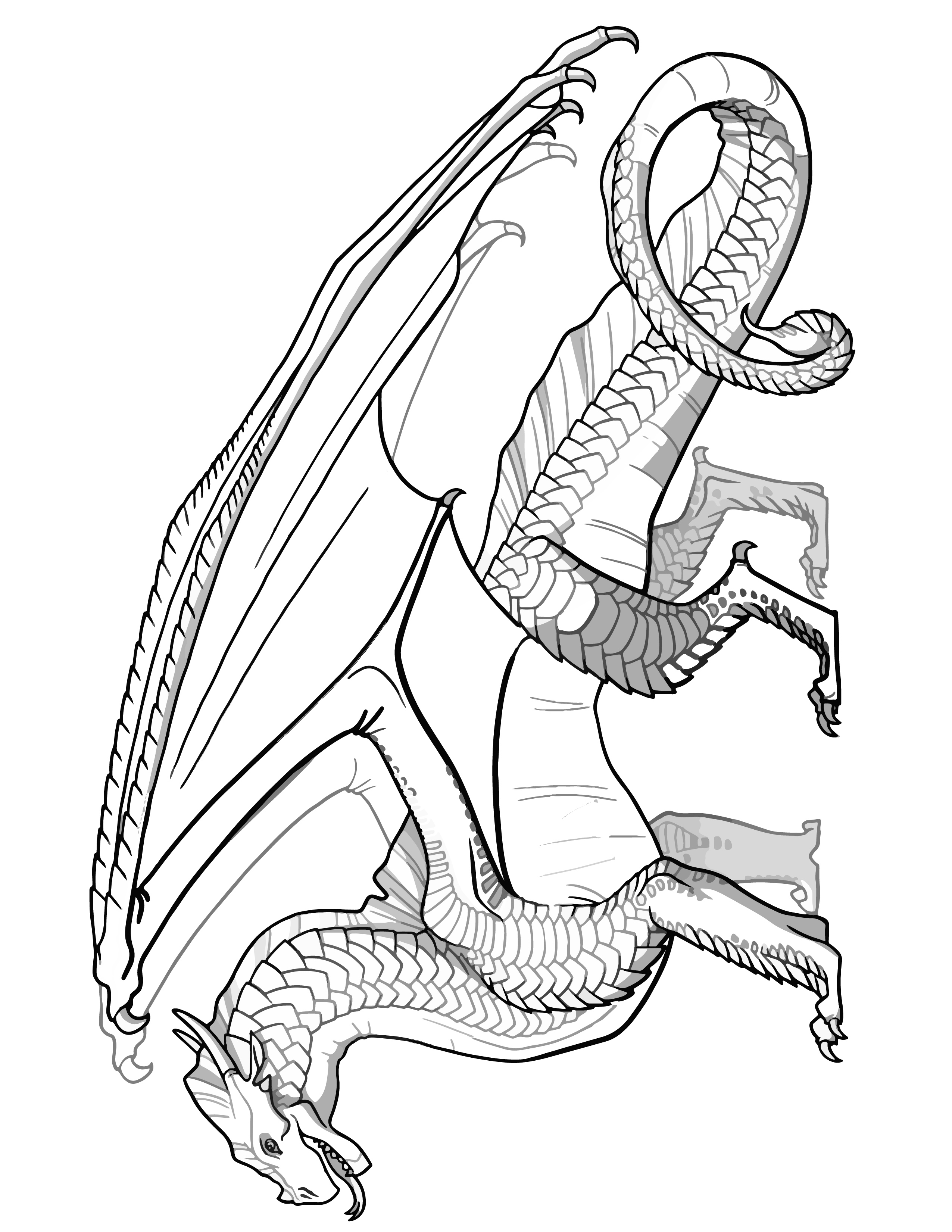 nightwing fire dragon coloring pages