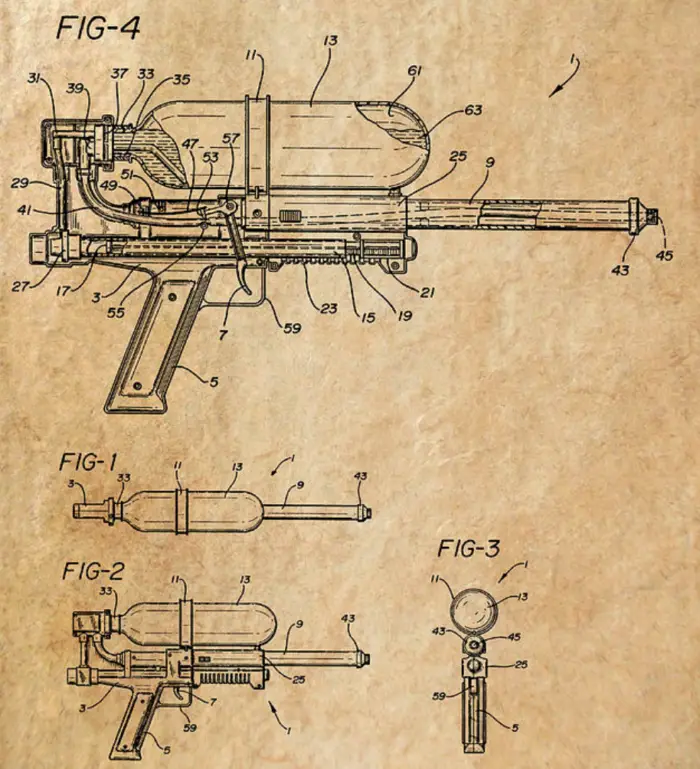 How To Draw a Simple & Easy Water Gun (Super Soaker) for Kids Rainbow