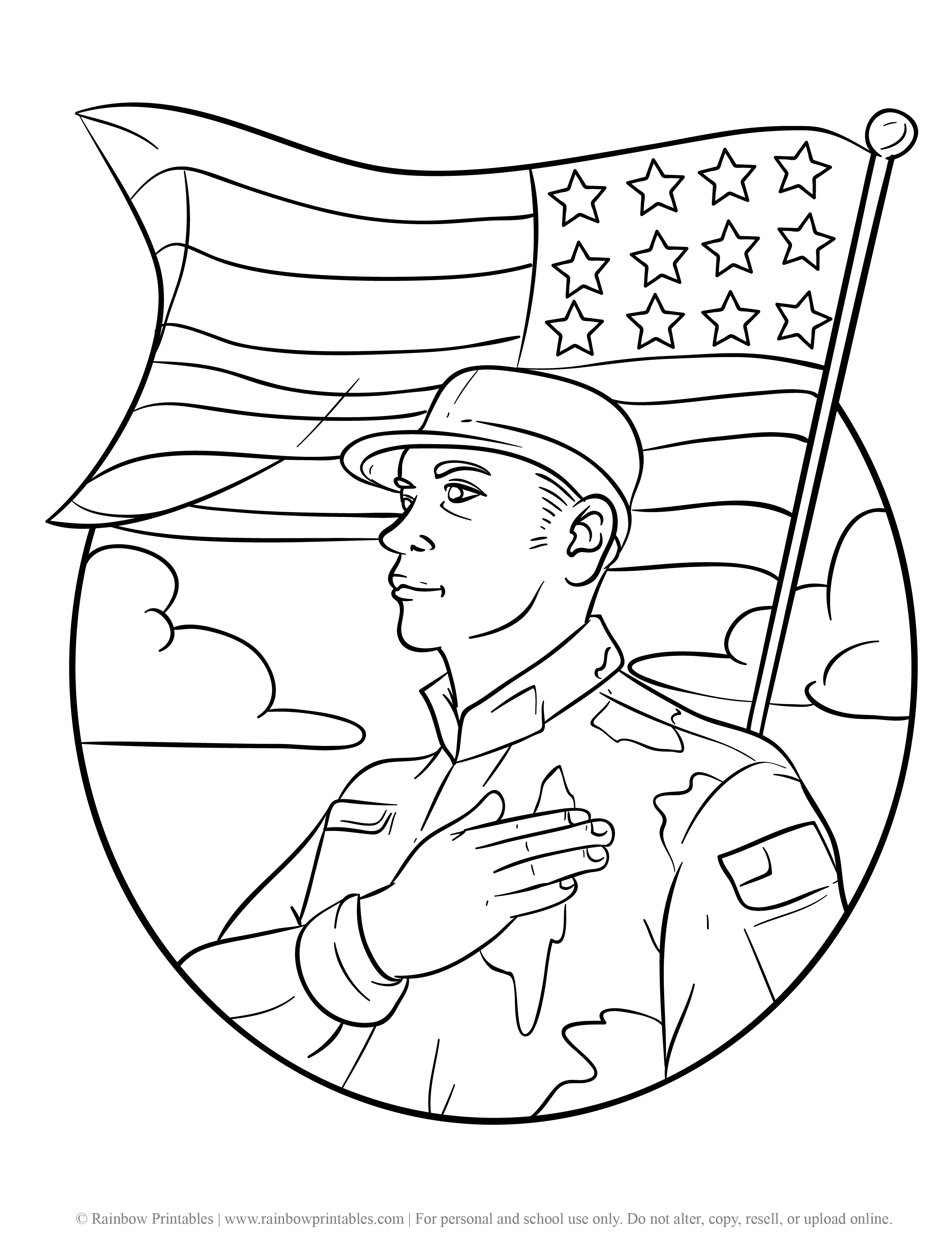 Free Online Army Coloring Pages