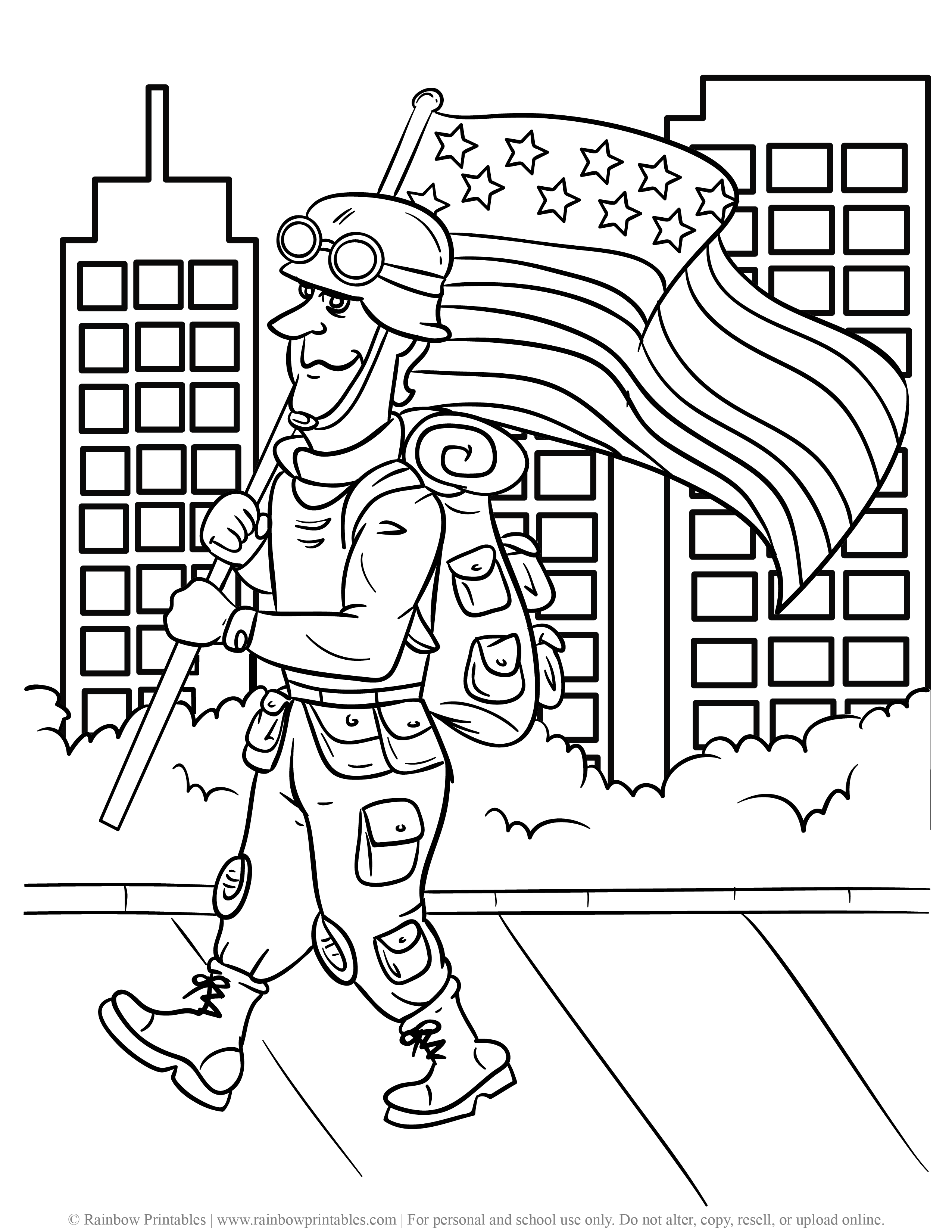 army people coloring pages