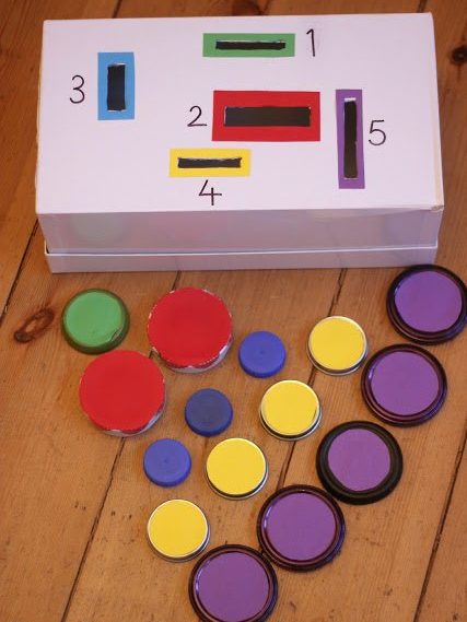 count and sort shoebox for kids