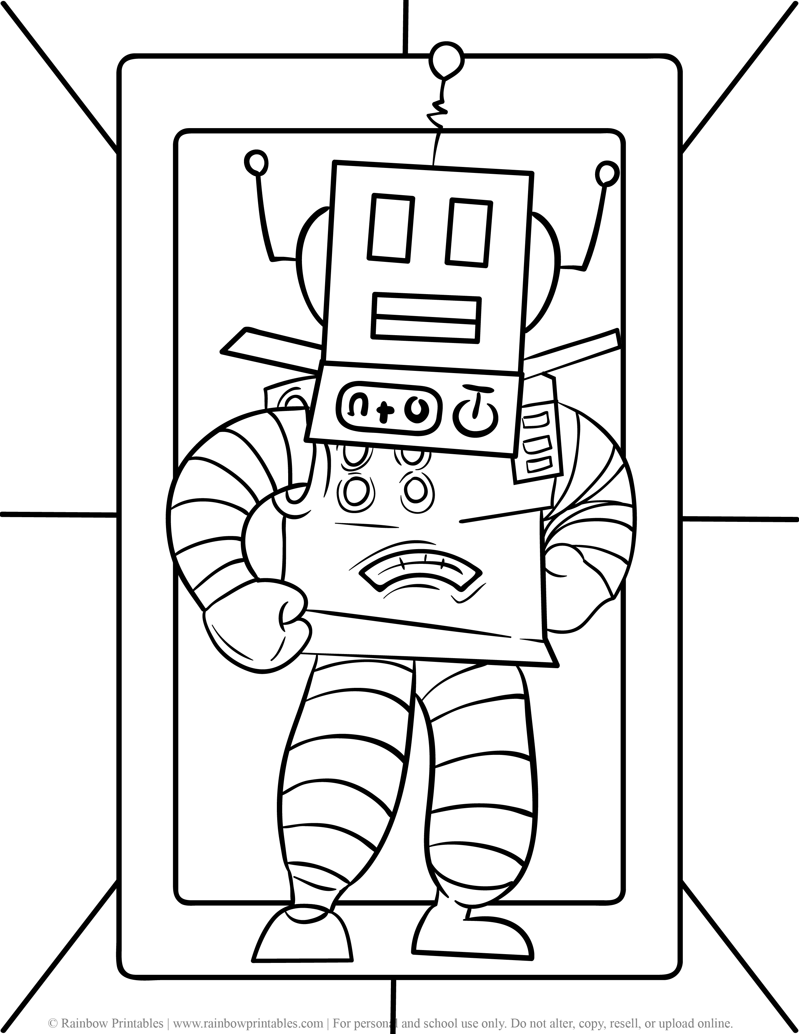 Roblox Character Coloring Pages For Kids Rainbow Printables - easy roblox character drawing