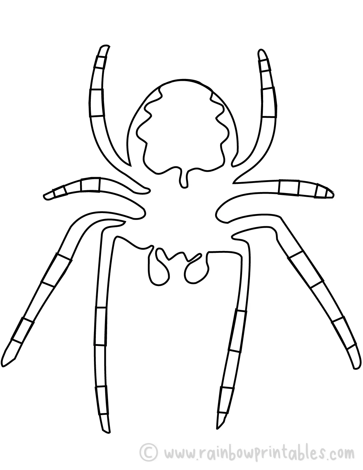 simple-SPIDER-coloring-page-insect-web-black-widow-for-kids