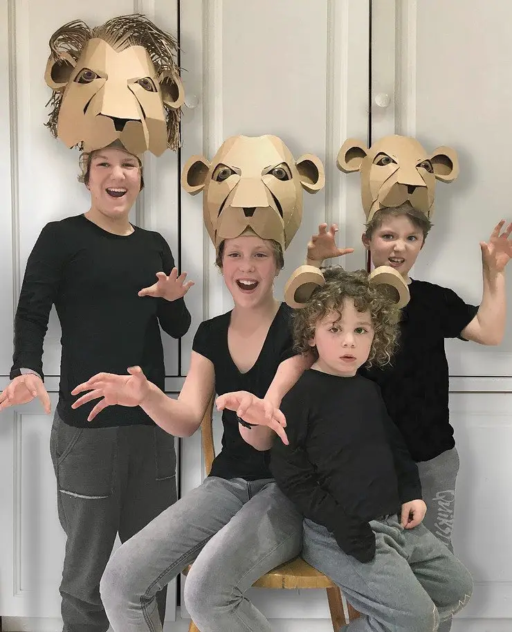 Fierce Lion Mask Family Costume