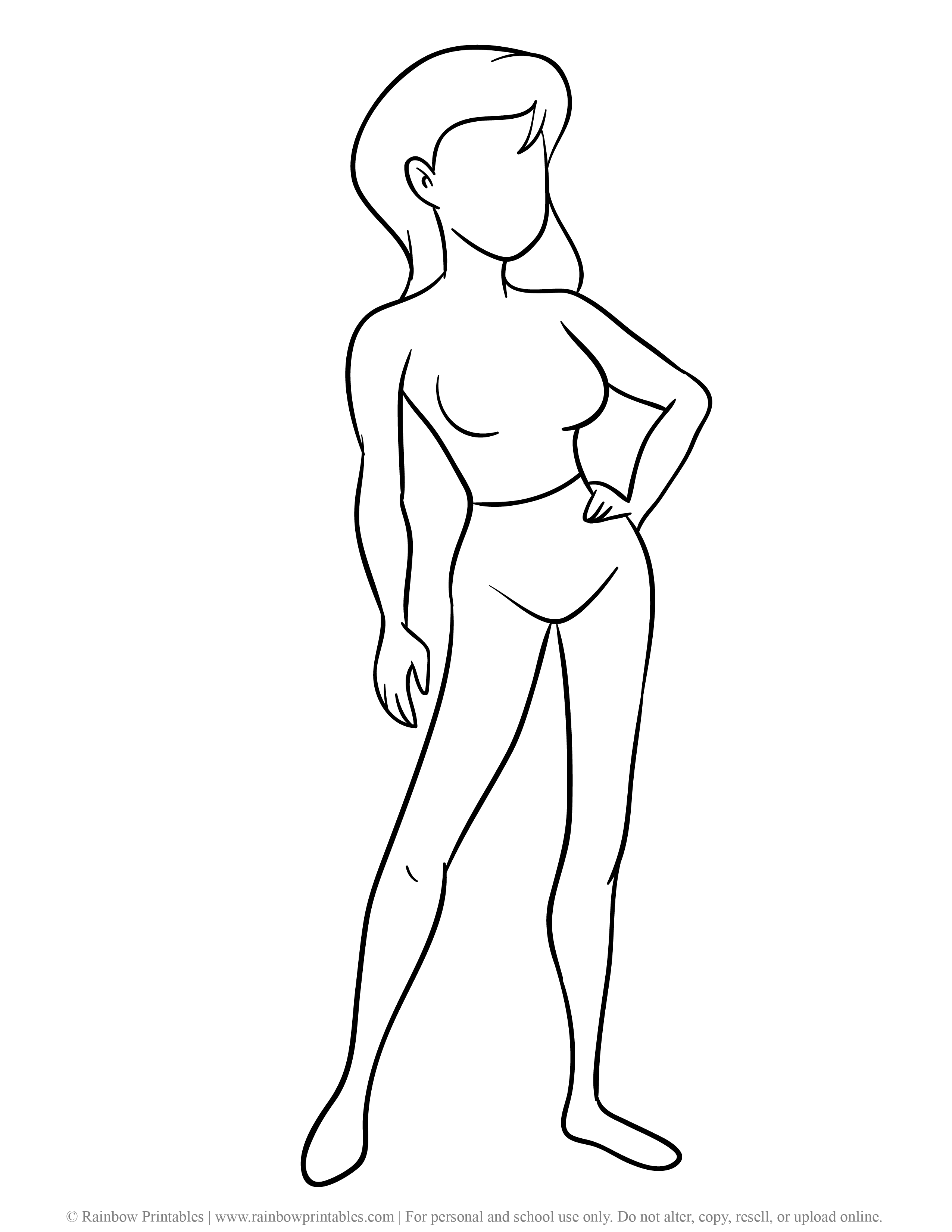 female superhero body template