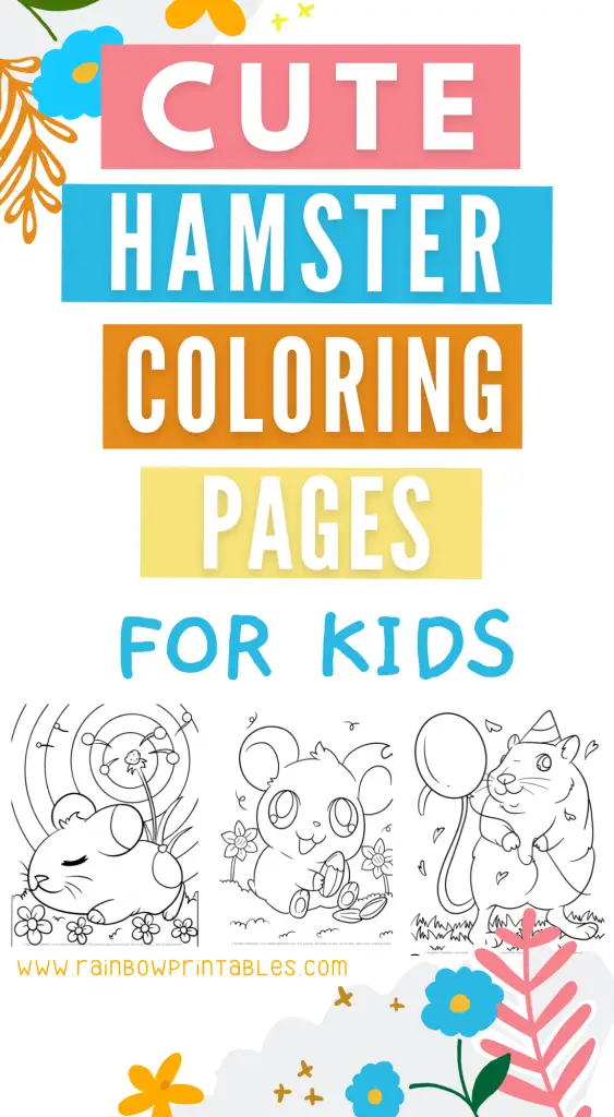 Freebie cute hamster coloring pages free printable for kids guinea pigs hamster cage kids art activity for rainy days indoor