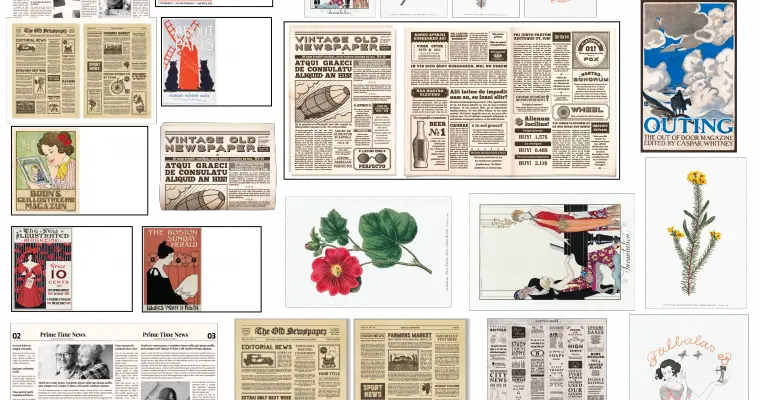 20 Printable Vintage Dollhouse Newspaper Periodicals and Magazines