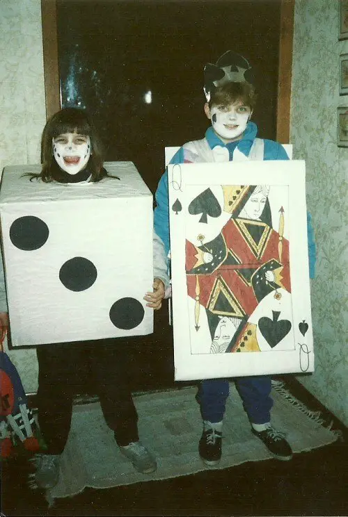 Spooky Rolled Dice and Queen Card Costume