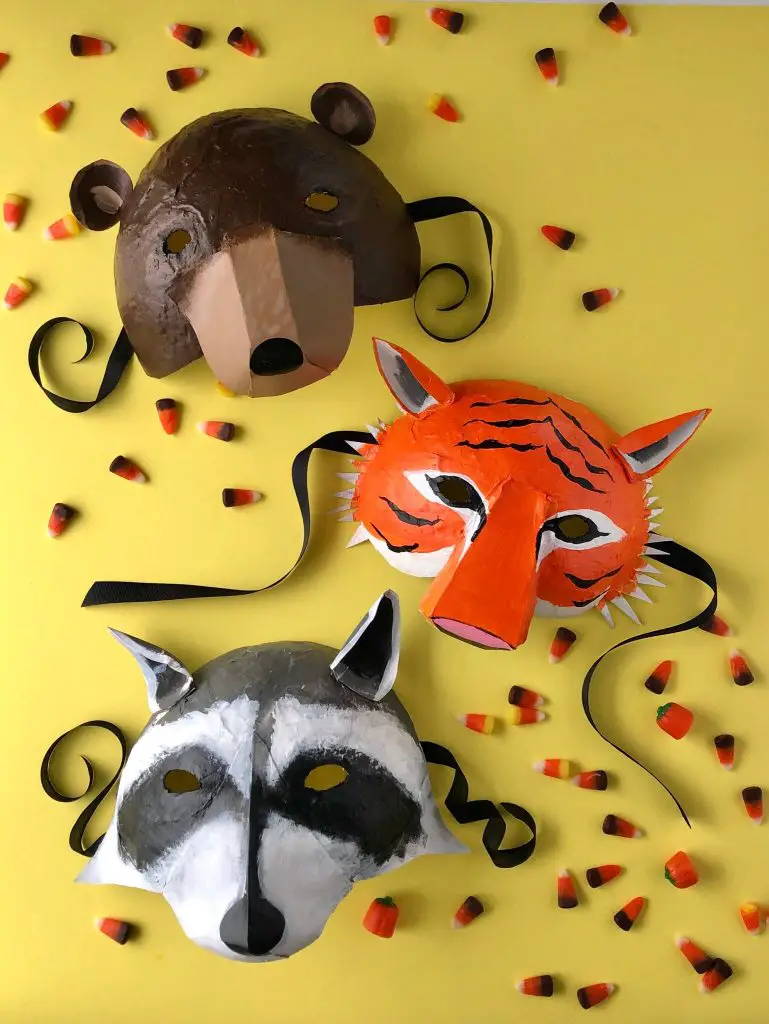 Wild Animals Paper Mache Masks