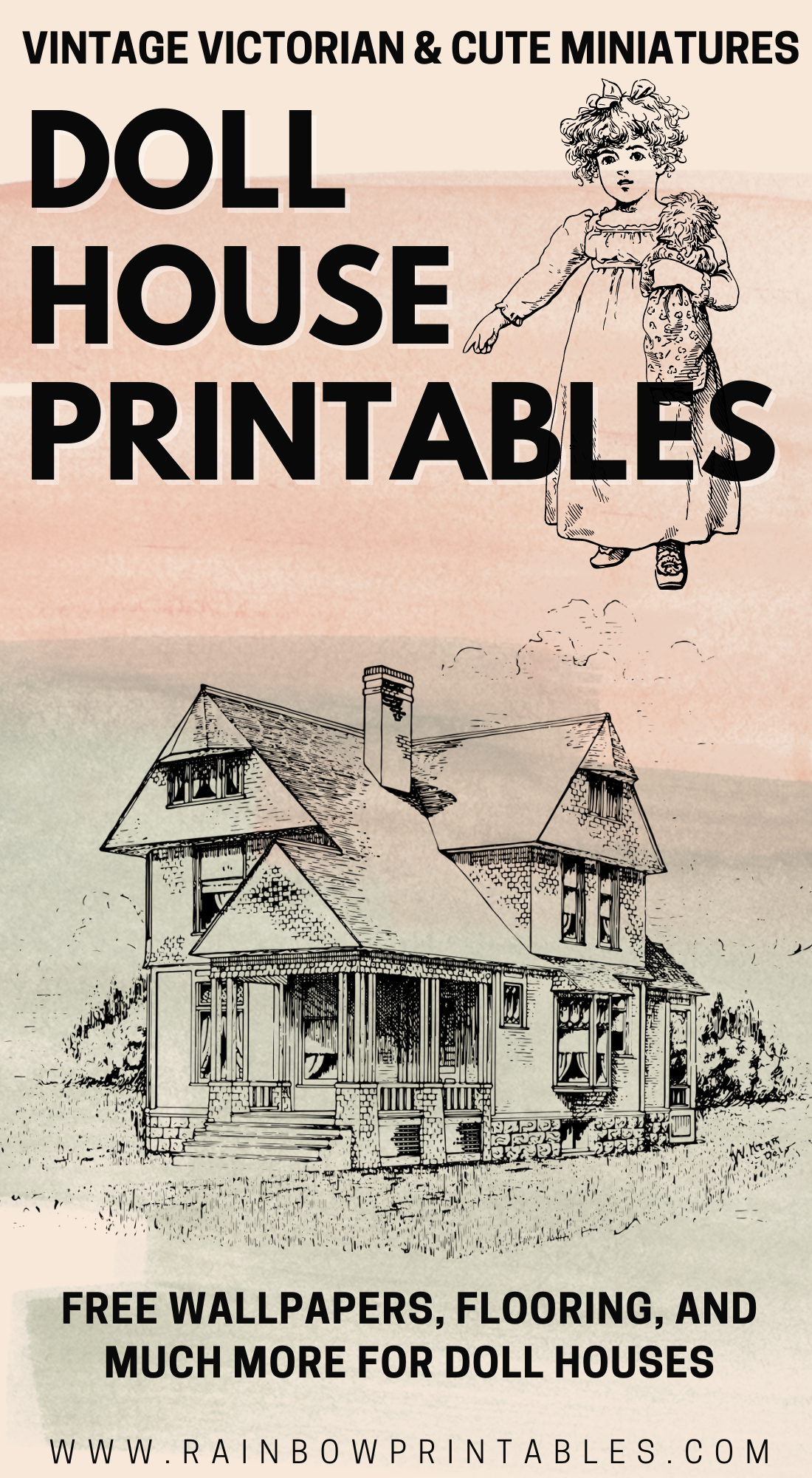 20 Printable Vintage Dollhouse Newspaper Periodicals and Magazines